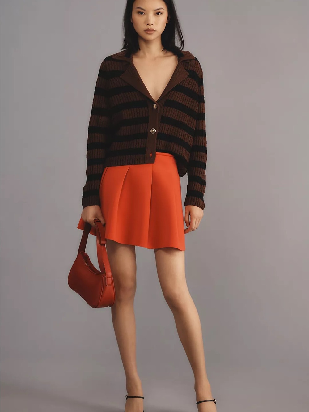 NWT Maeve Anthropologie Pleated Scuba Mini Skirt Cherry Red Small $98